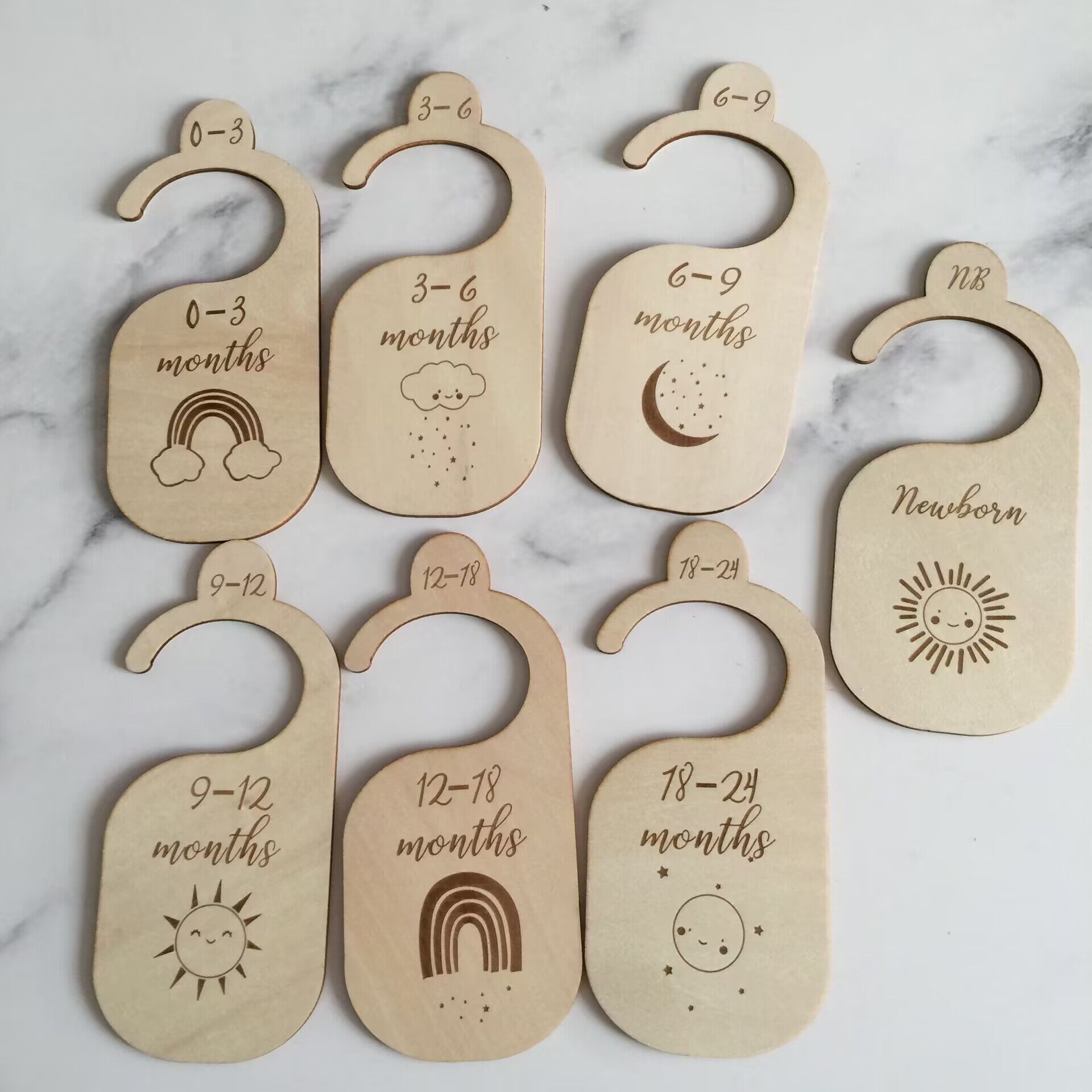 Wooden Baby Closet Size Divide - Baby Clothing Hanger Dividers review and price
